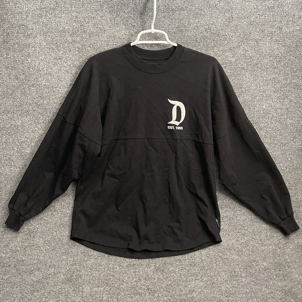 Disneyland Resort Spirit Jersey Shirt Mens Sz S Black Long Sleeve EST 1955